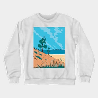 Indiana Dunes National Park  in Northwestern Indiana United States WPA Poster Art Color Crewneck Sweatshirt